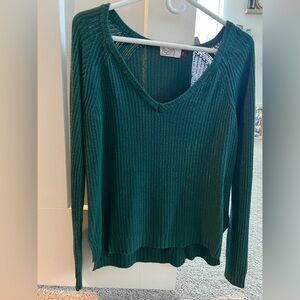SO Women's Teal V-Neck Sweater